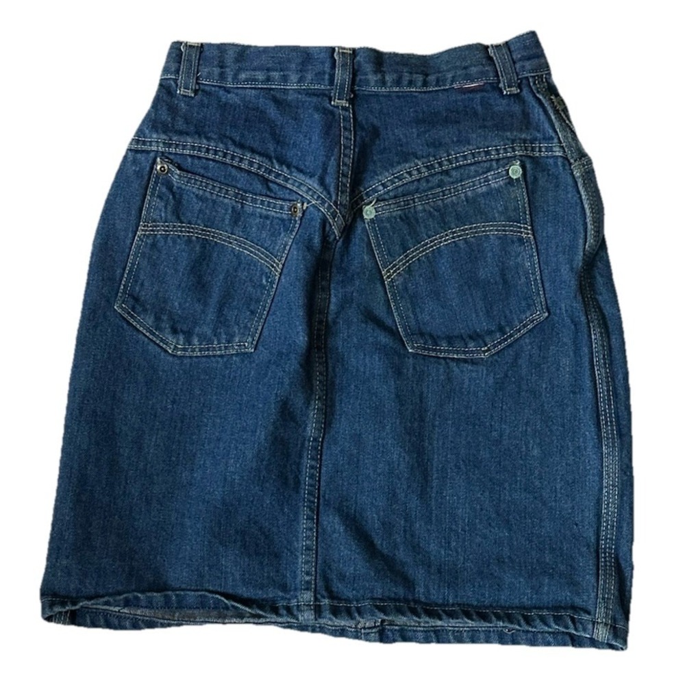 Vintage Denim Mini Skirt A-Line Jr Size 5/6 Womens XS Y2K 90s